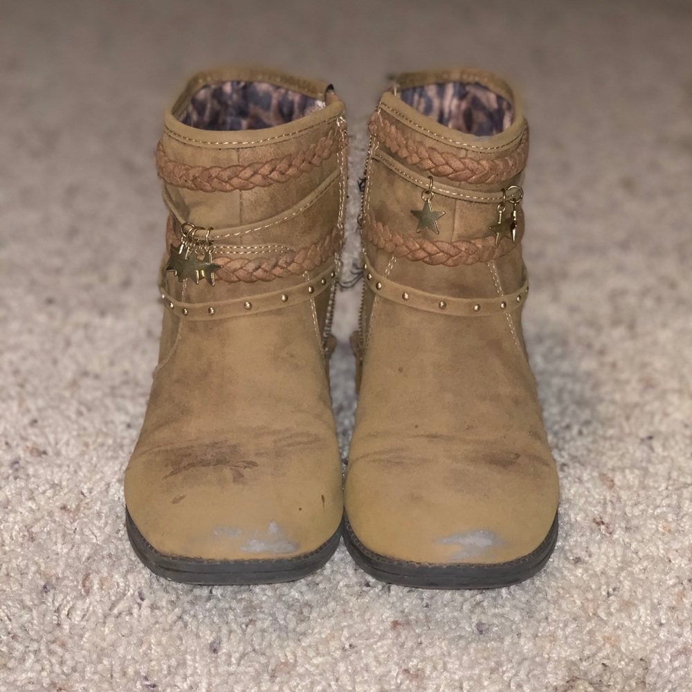 Justice Brown Booties for girls